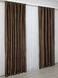 Комплект готових штор льон-софт, колекція "Парма" колір коричневий 1252ш Фото 5