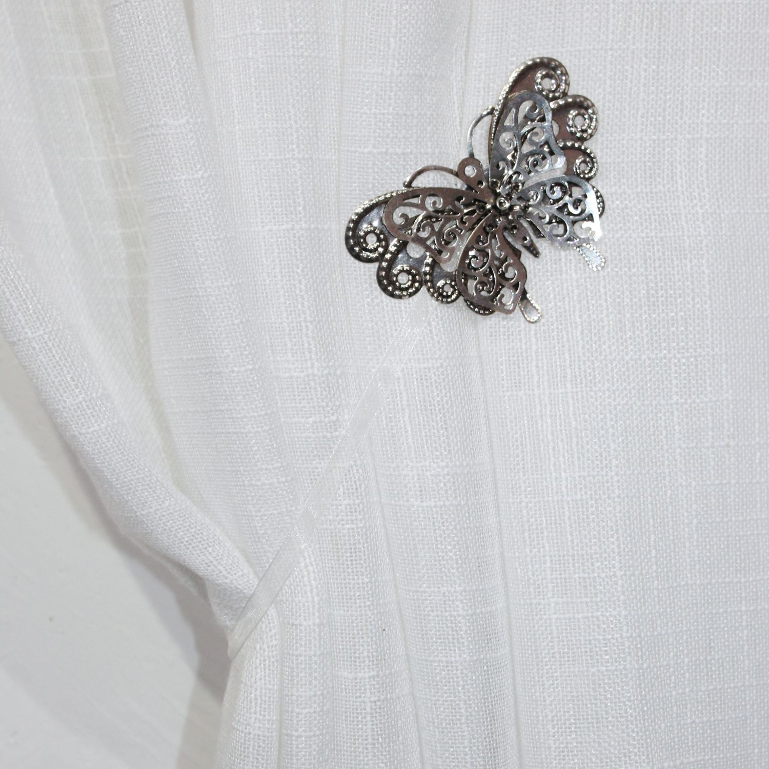 Магніти (2шт, пара) для штор, гардин "Butterfly" колір сріблястий 150м 81-061