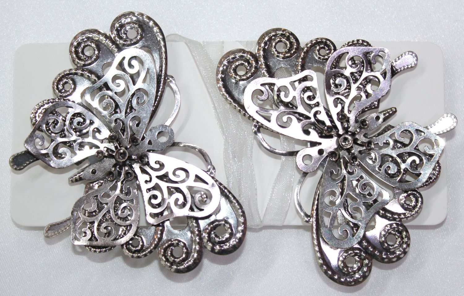 Магніти (2шт, пара) для штор, гардин "Butterfly" колір сріблястий 150м 81-061