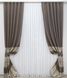 Штори із тканини льон колекції "ANZIO" колір капучино з золотистим 1306ш Фото 2