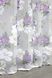 Тюль сітка жакардова колір білий з фіолетовим 1331т Фото 8