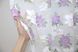 Тюль сітка жакардова колір білий з фіолетовим 1331т Фото 5