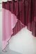 Кухонна фіранка (2,7х1,7м) на карниз 1,5-2м колір бордовий з рожевим 00к 59-371 Фото 4