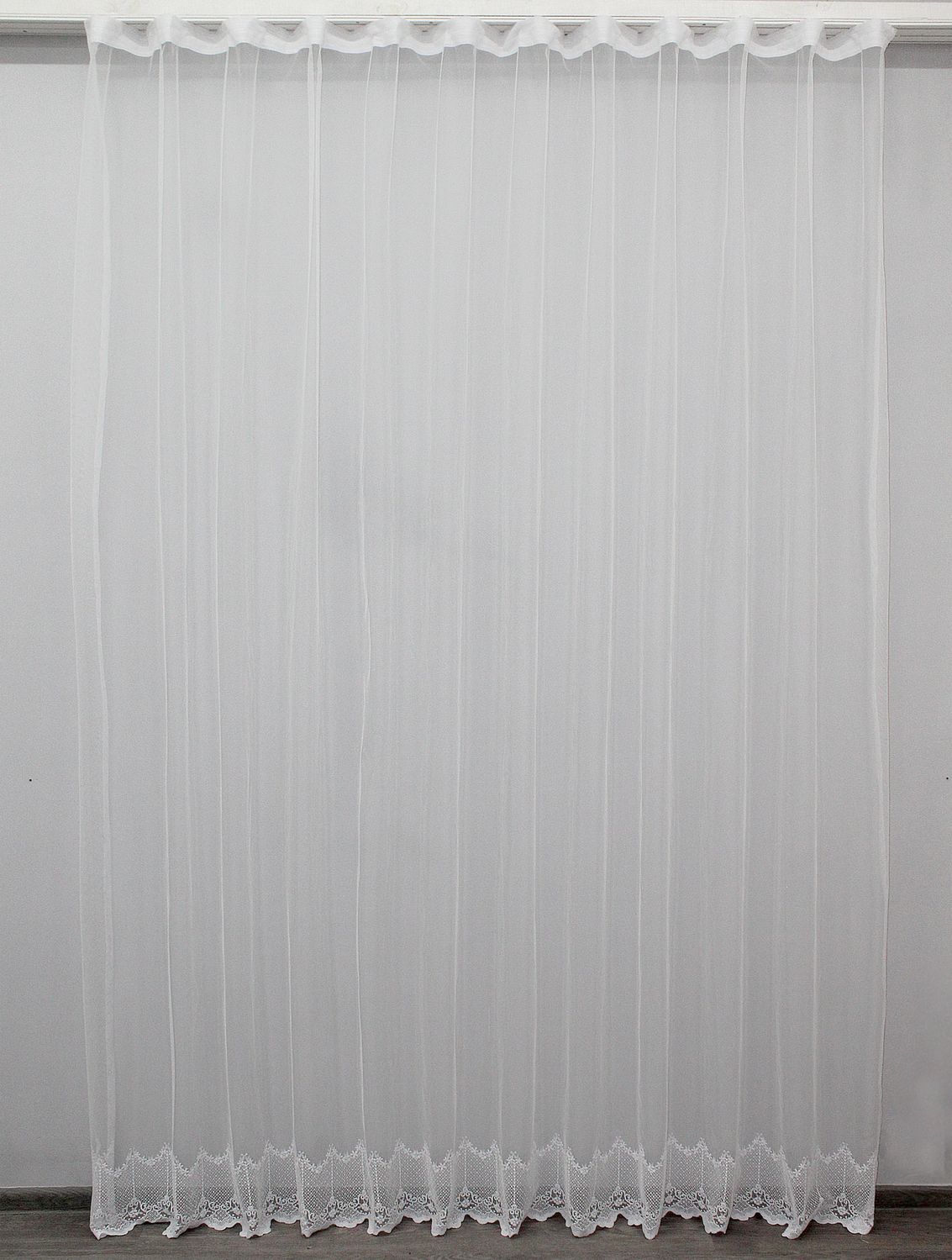 Тюль грек-сетка цвет белый 1168т, Тюль на метраж, Нужную Вам ширину указывайте при покупке. (Ширина набирается по длине рулона.), 2,7 м.
