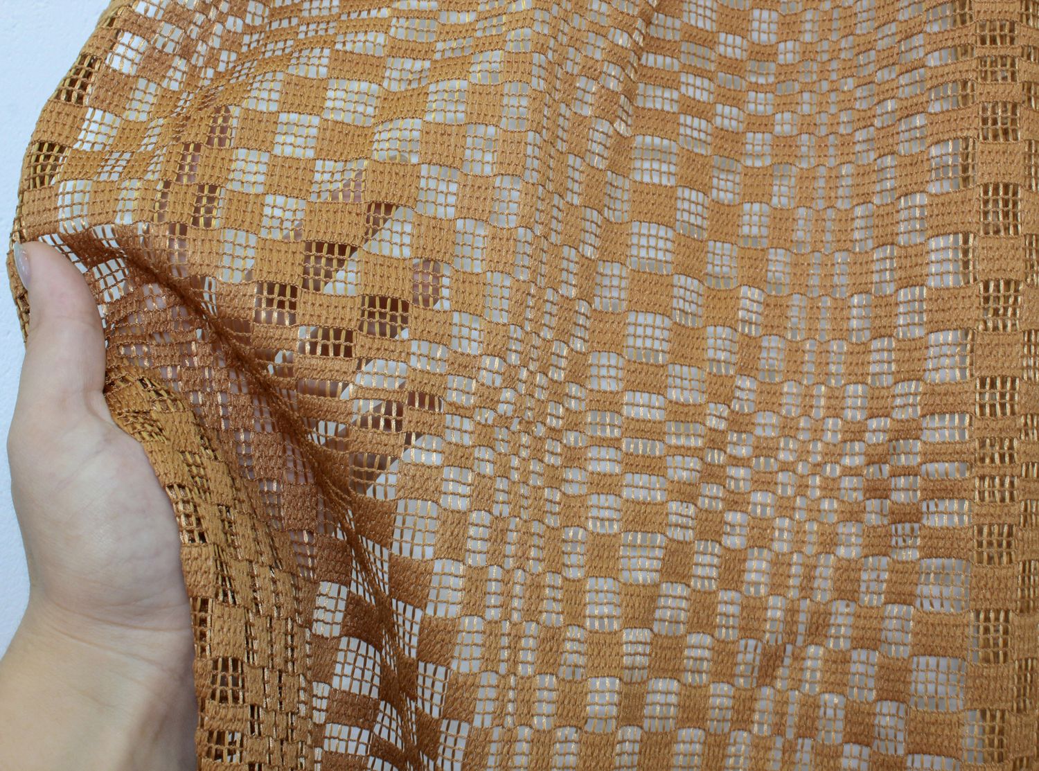 Арка (285х145м) сетка с бахромой На кухню, балкон цвет коричневый с золотистым 000к 51-107