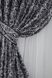 Комплект штор из ткани блэкаут-софт коллекция "Жаклин" цвет черный с серым 670ш(А) Фото 4
