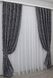 Комплект штор из ткани блэкаут-софт коллекция "Жаклин" цвет черный с серым 670ш(А) Фото 3