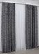 Комплект штор из ткани блэкаут-софт коллекция "Жаклин" цвет черный с серым 670ш(А) Фото 6