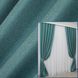 Комплект штор льон блекаут рогожка (мішковина) колір бірюзовий 511ш Фото 1