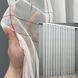 Тюль бамбук в клеточку цвет молочный с черным 1580т Фото 1