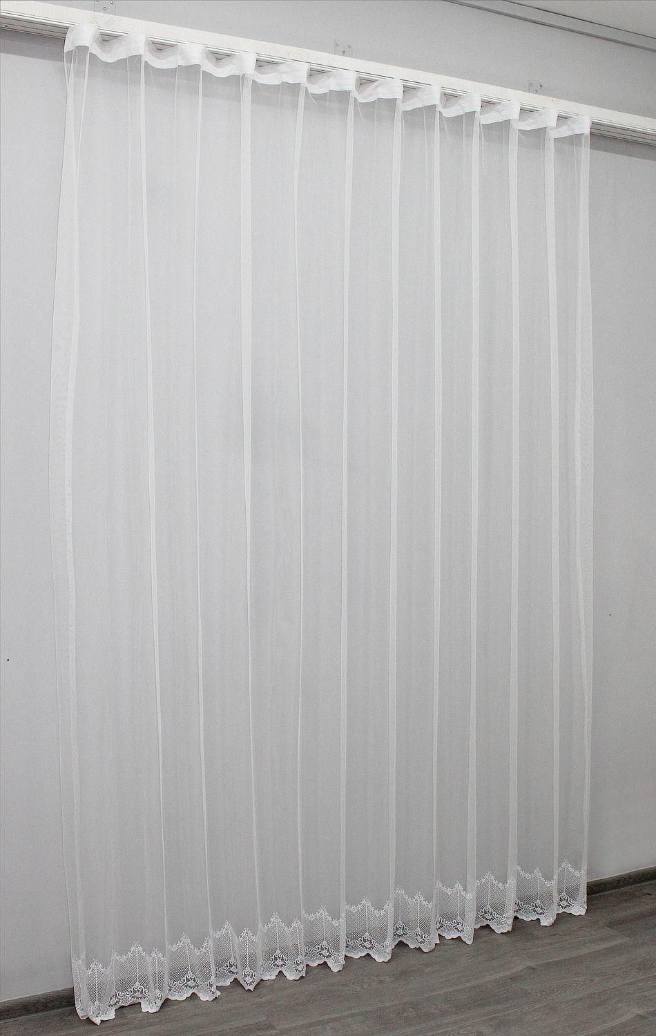 Тюль грек-сетка цвет белый 1168т, Тюль на метраж, Нужную Вам ширину указывайте при покупке. (Ширина набирается по длине рулона.), 2,7 м.