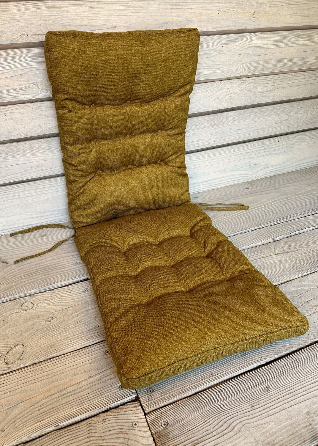 Подушка для стульев (40x120х4 см) двойная Decorator Мальмо цвет мустард 84-169