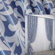 Комплект готовых штор с ткани блэкаут цвет темно-голубой с серым 1286ш
