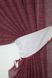 Кухонный комплект (310х170см) шторки с подвязками цвет белый с бордовым 101к 52-0078 Фото 3