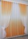Комплект растяжка "Омбре" из шифона цвет оранжевый с белым 031дк 754т Фото 2