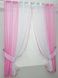 Кухонный комплект (265х170см) шторки с подвязками цвет розовый с белым 017к 50-020 Фото 2