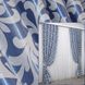 Комплект готових штор з тканини блекаут колір темно-блакитний з сірим 1286ш Фото 1