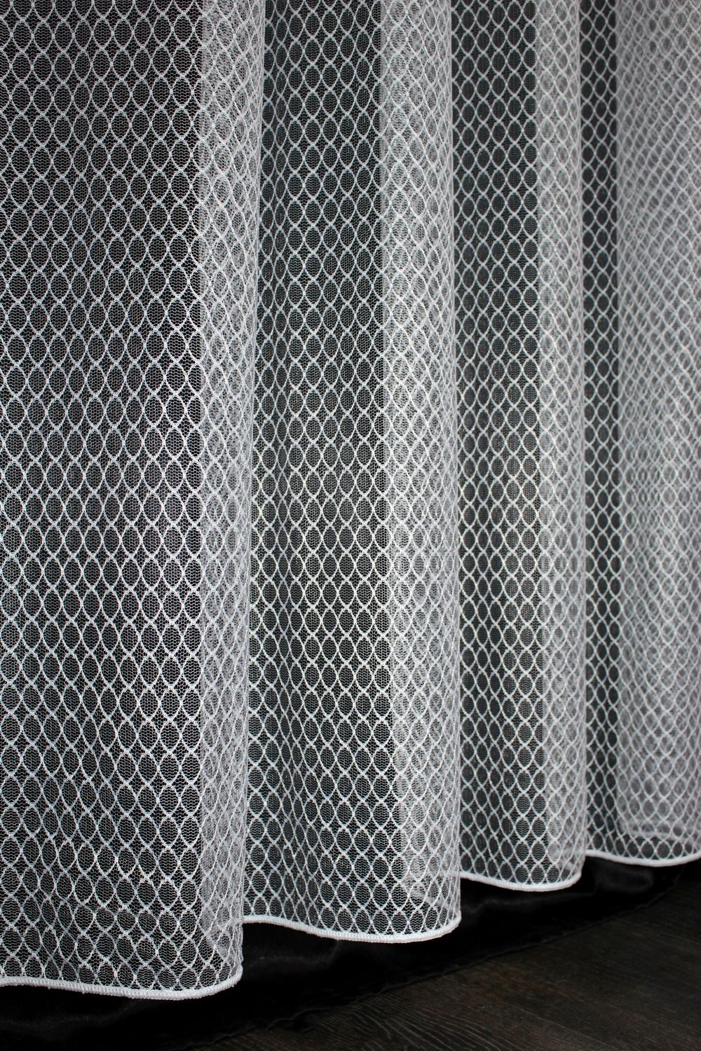 Тюль сетка, коллекция "Стелла", высотой 3м цвет белый 959т, Тюль на метраж, Нужную Вам ширину указывайте при покупке. (Ширина набирается по длине рулона.), 3 м.