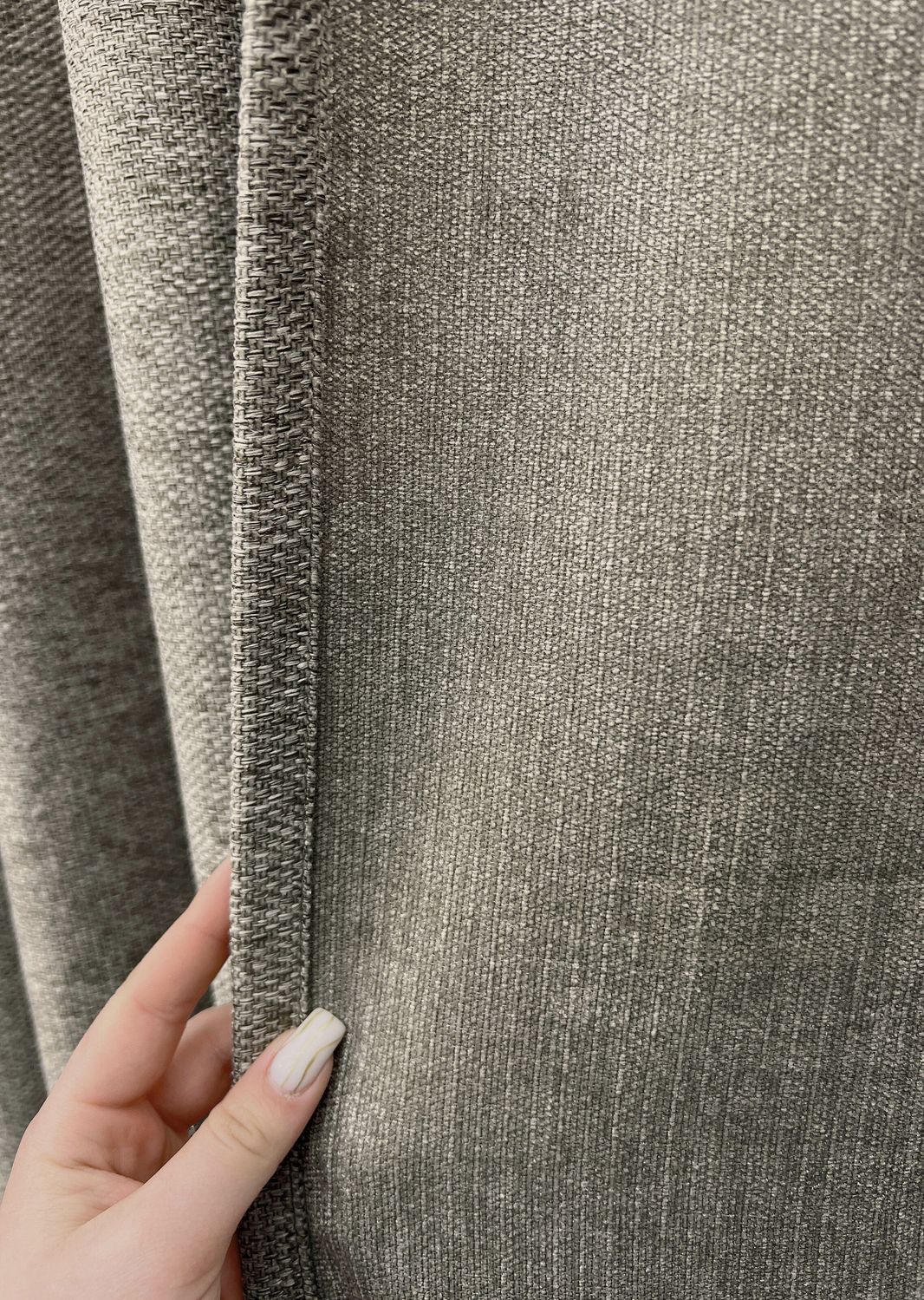 Комплект (2шт 1,5х3,0м) штор фактурный лен премиум, коллекция "Grand Linen", цвет тауп 2029ш 33-1028