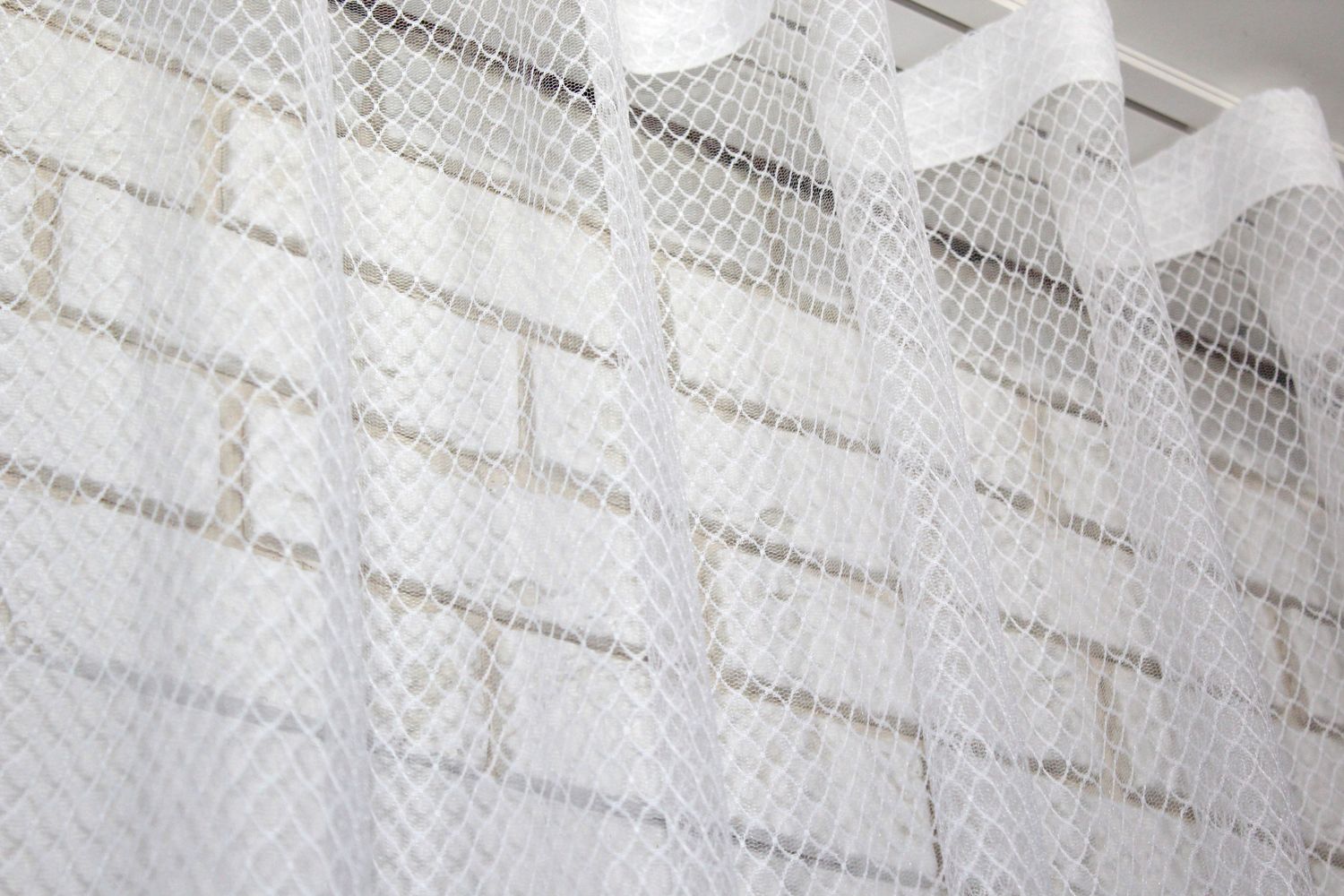 Тюль сетка, коллекция "Стелла", высотой 3м цвет белый 959т, Тюль на метраж, Нужную Вам ширину указывайте при покупке. (Ширина набирается по длине рулона.), 3 м.
