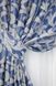 Комплект готовых штор с ткани блэкаут цвет темно-голубой с серым 1286ш Фото 4