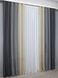 Комбинированные шторы из ткани лен цвет графитовый с серым и бежевым 016дк (114-108-1140ш) Фото 5