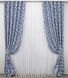 Комплект готовых штор с ткани блэкаут цвет темно-голубой с серым 1286ш Фото 2