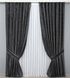 Комплект штор из ткани бархат, коллекция "Афина" Турция цвет черно-серый 1315ш Фото 2