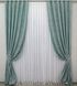 Комплект штор из ткани жаккард коллекция "Sultan XO" Турция цвет бирюзово-серый 1148ш Фото 2