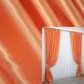 Комплект штор из ткани атлас цвет оранжевый 796ш, Оранжевый, Комплект штор (2шт. 1,0х2,7м.), Классические, Без ламбрекена, Длинные, 1 м., 2,7 м., 100, 270, 1 - 2 м., В комплекте 2 шт., Тесьма