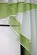 Кухонна (280х155см) занавіска на карниз 1,5м колір оливковий з білим 00к 59-854 Фото 4