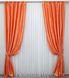 Комплект штор з тканини атлас колір помаранчевий 796ш Фото 2