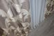 Шторы из ткани лен цвет капучино с бежевым 1359ш Фото 7