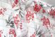 Тюль органза с крупным цветочным принтом Цвет полупрозрачный белый с красным и чёрным 1049т Фото 7