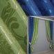 Комбинированные шторы жаккард цвет синий с оливковым 014дк (603-607ш) Фото 1