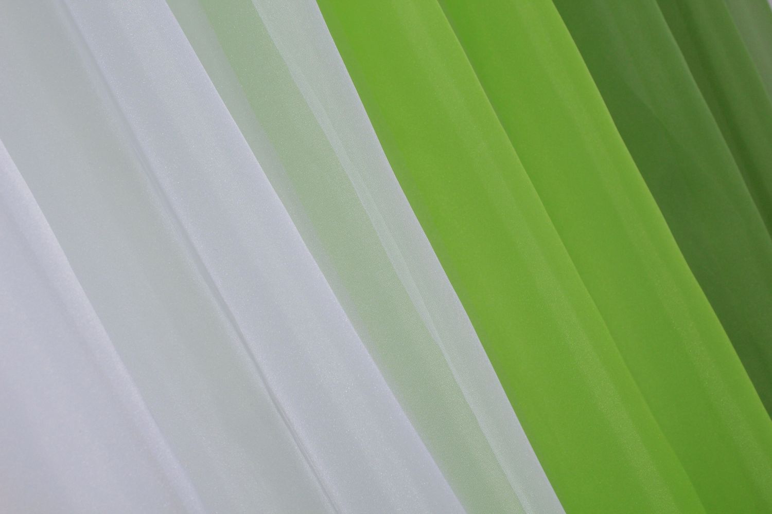 Кухонные шторы (400х170см) на карниз 1,5-2м цвет зелёный с салатовым и белым 054к 50-142