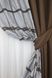 Комбинированные шторы из ткани лен и жатки цвет коричневый с серым 014дк (277-945ш) Фото 4