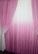 Комплект розтяжка "Омбре", тканина батист, під льон колір рожевий з білим 031дк 504т Фото 2