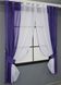 Кухонные шторы (265х170см) на карниз 1-1,5м цвет фиолетовый с белым 017к 50-012 Фото 2