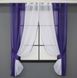 Кухонные шторы (265х170см) на карниз 1-1,5м цвет фиолетовый с белым 017к 50-012 Фото 1