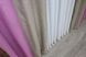 Комбіновані штори з тканини льон колір капучино з рожевим та світло кавовим 016дк (1141-125-113ш) Фото 7