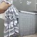 Тюль фатин "Бабочки" с вышивкой и люрексом цвет серый с белым 1743т Фото 1