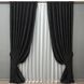 Комплект (2шт 2х3м) штор фактурный лен премиум, коллекция "Grand Linen", цвет черный 2040ш 32-386 Фото 2