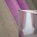 Комбіновані штори з тканини льон колір капучино з рожевим та світло кавовим 016дк (1141-125-113ш) Фото 1