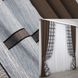 Комбіновані штори з тканини льон та жатки колір коричневий з сірим 014дк (277-945ш) Фото 1