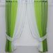 Кухонные шторы (400х170см) на карниз 1,5-2м цвет зелёный с салатовым и белым 054к 50-142 Фото 1