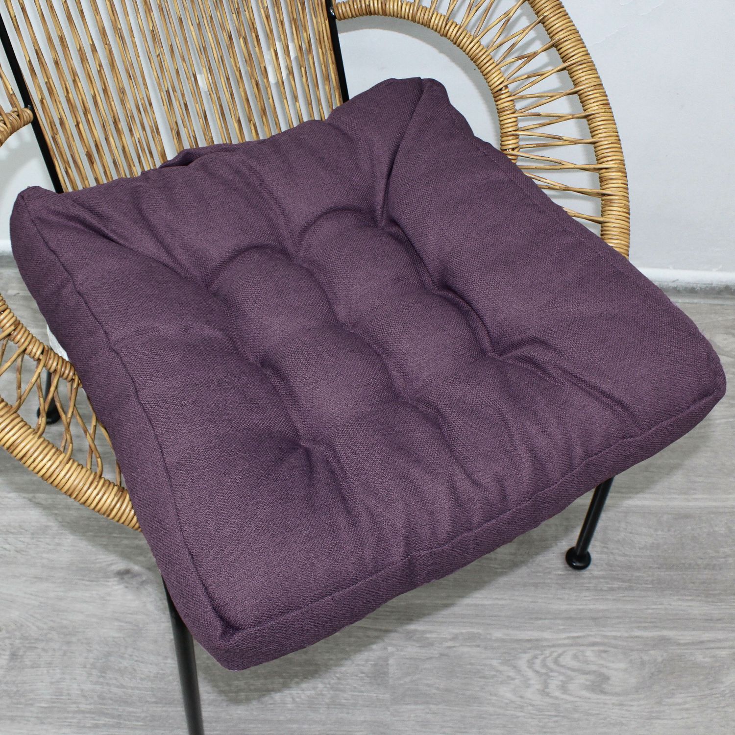 Подушка для стільців (50x50х8 см) "Хіт" колір марсала 84-030