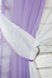 Комбіновані штори із шифону колір бузковий з білим 023дк 10-223 Фото 7