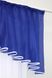Кухонный комплект "Аннет" (170х170см) шторки с ламбрекеном цвет белый с синим 087к 52-0540 Фото 5