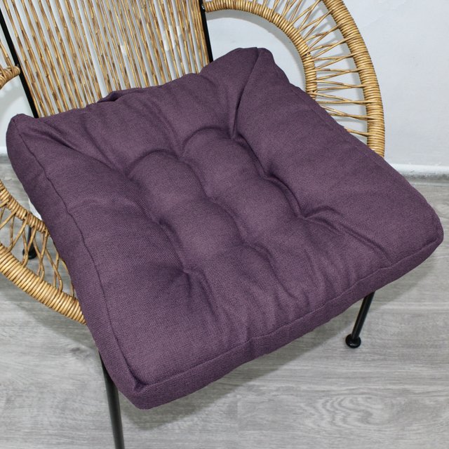 Подушка для стульев (50x50х8 см) "Хит" цвет марсала 84-030